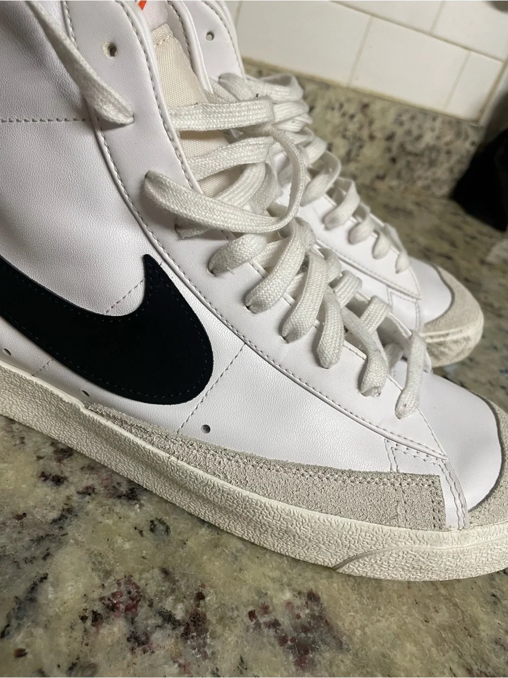 Nike white leather